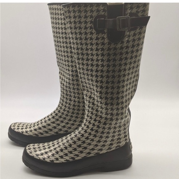 Sperry topsider houndstooth rain boots size 8, worn only once, great condition - Picture 5 of 14